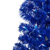 Northlight Pre-Lit Artificial Tinsel Christmas Tree - Blue - 4'