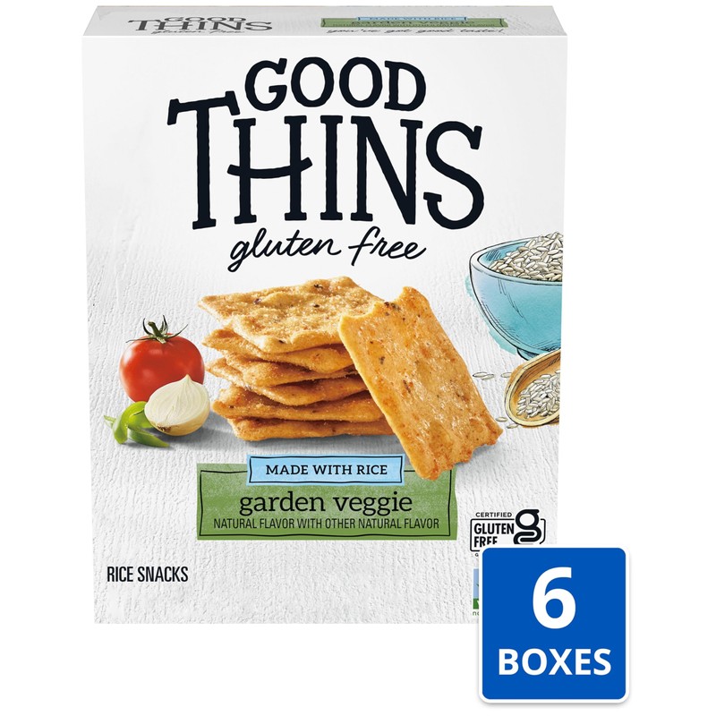Good Thins Garden Veggie Rice Snacks Gluten Free Crackers, Bulk