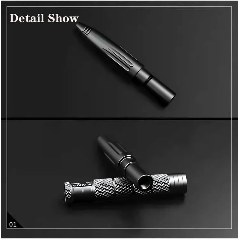 Lelukee Tungsten Steel Survival Tactical Writing Pen with Conical Pen