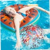 FELTECHELECTR Sequin Beach Ball Inflatable Glitter Ball for Summer Pool