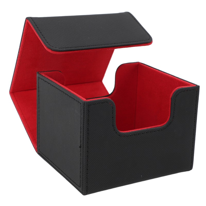 Card Storage Box Multipurpose Large Capacity Flip Side Insert PU