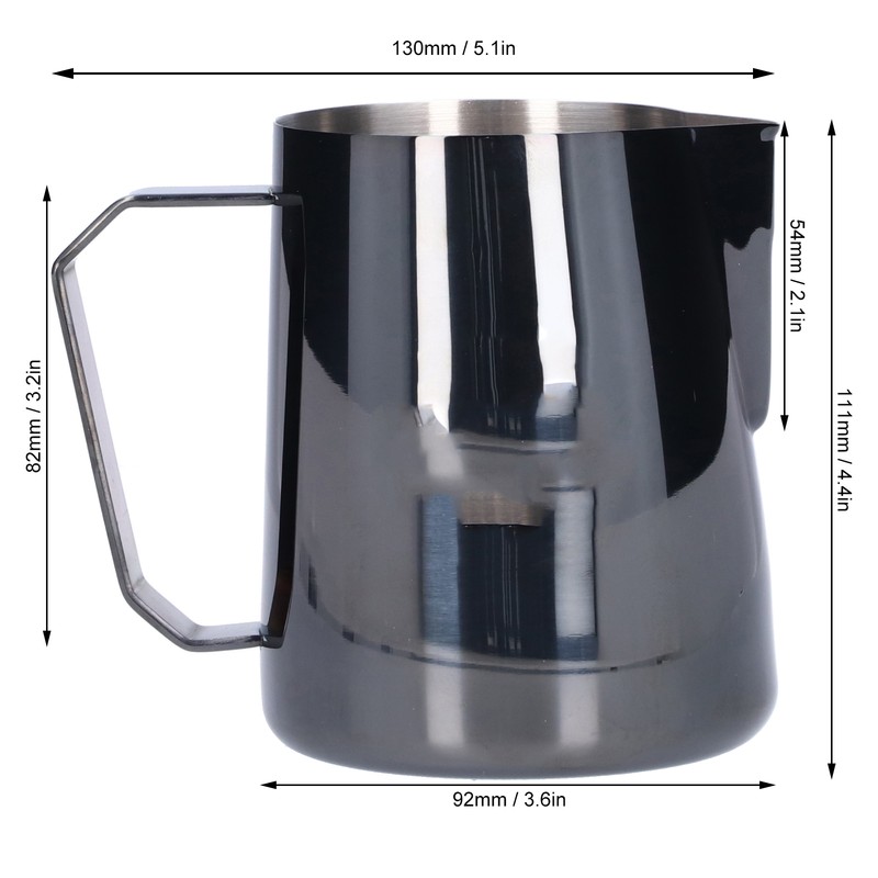 600ml Stainless Steel Coffee Pitcher Coffee Milk Frothing Cup Steaming
