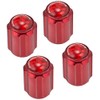 HASEPRO CAV-2R Magical Carbon Air Valve Cap, Red/Red, Set of