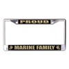 Proud Marine Family #2 Chrome License Plate Frame