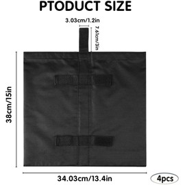 14 kg Weights Gazebo Sand Bags, 4 Pieces Sandbags Weight Bags for Tents, Sandbags L Size for Gazebo, Party Tent and Flood Protection
