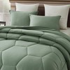 Chezmoi Collection Vero Sage Green Comforter Set Full Size 3-Piece
