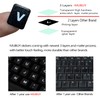 2 Pack English Universal Keyboard Alphabet Stickers, White Background with