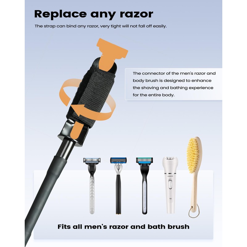 ETbyto Safety Razor Extension Handle with Adjustable Length for Leg
