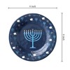 UPware Hanukkah Melamine Round Dessert Plates, Small Serving Plates, Hanukkah