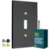 RIO SALTO Modern Metal Matte Black Toggle Light Switch Cover