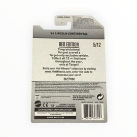 2017 Hot Wheels Target Exclusive Red Edition 4/12 - 64 Lincoln Continental [White]