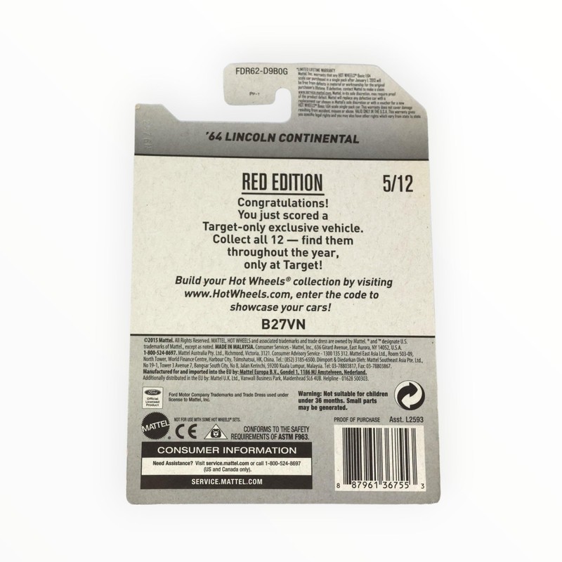 2017 Hot Wheels Target Exclusive Red Edition 4/12 - 64