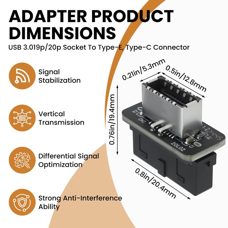 ZDRU USB 3.0 Front Panel Adapter, 19Pin USB 3.0 to