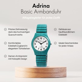 Adrina 1700045 Women's Watch with Strap Analogue Quartz Metal