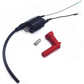 MOTOCEO Ignition Coil For Yamaha Outboard 4HP 5HP 25HP 30HP 1996-2002 6J8-85570-20-00 6J8-85570-21-00 6E0-85570-00 6E0-85570-01-00