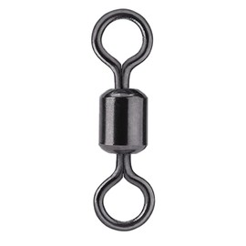 BKK Rolling Swivel-32 Black Fishing Swivels for Predator Fishing & Sea Fishing Mounts Size 6 / 24 kg / Pack of 10