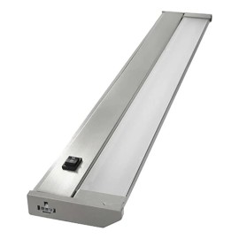 AQ Lighting 12" Aluminum LED Under Cabinet Kitchen Overhead Lighting in Nickel