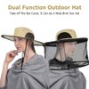 Mosquito Head Net Hat Sun Hats with Hidden Net Mesh