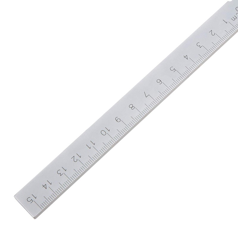 Faceuer Centering Angle Measuring Ruler, Thickened Design, Stainless Steel, 15