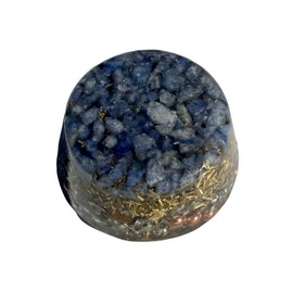 Blue Quartz Single Crystal Small Tower Buster Orgone Generator Energy Accumulator PERFECT GIFTING TOOL!!!! Orgonite Many Beautiful Ingredients! (Quartz Blue)