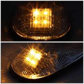 DNA Motoring CBL-DR99-CH-Y LED Cab Roof Top Marker Lights X 5 [For 99-02 Dodge Ram 1500/2500/3500]