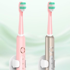 Compatible with Rtauys Electric Toothbrush Replacement Brush Heads,for Rtauys Electric Toothbrush,10 Pack (Pink, Medium)