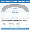 X AUTOHAUX Square Frame Bimini Top Storage Boot Cover with