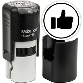 MaxMark Round Self Inking Emoji Stamp - Like - Black Ink