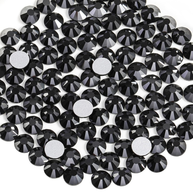 Beadsland 576pcs Flat Back Crystal Rhinestones Round Gems for Nail