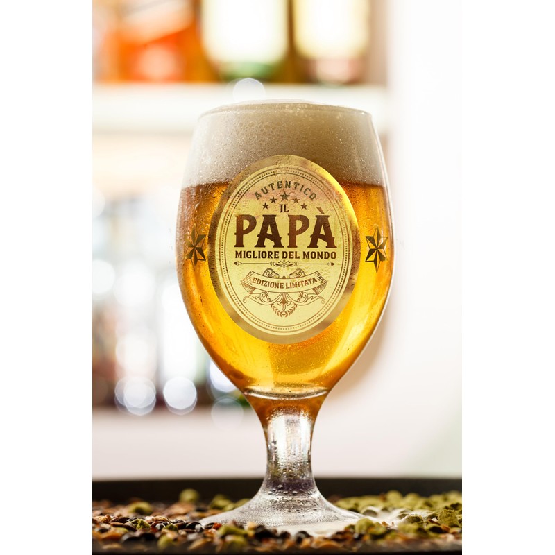 CROWNLY CRYSTAL® Regalo Papà Tazze Personalizzate Bicchieri Birra Particolari Idee