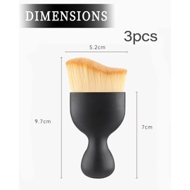 ZAMXHUG Car Interior Cleaning Tools - 3 Pieces Car Detailing Brushes, Car Detailing Brush, Cleaning Brush Car, Soft Car Cleaning Brush for Car Maintenance, Dust Removal