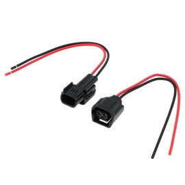 ECSiNG 2pcs Car Daytime Running Light Male Female Connector 6189-7408 6181-6851 Compatible with Honda Compatible with Accord