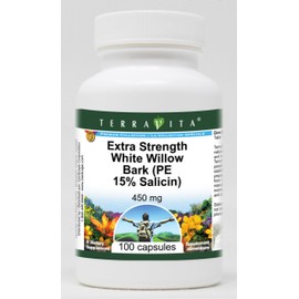 Extra Strength White Willow Bark (PE 15% Salicin) - 450 mg (100 Capsules, ZIN: 512919) - 3 Pack
