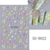 5D Embossed Star Nail Art Stickers Star Nail Decals Self-Adhesive