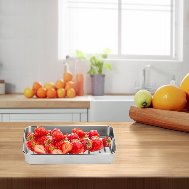Mochiglory 900ML 3-Piece Set Stackable Stainless Steel Food Storage Containers