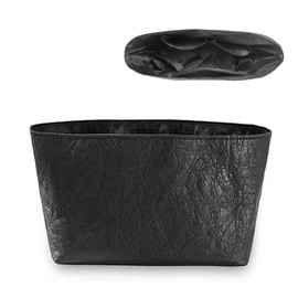 D.DUO Organizer Insert for Longchamp, Purse Insert Organizer, Waterproof DupontPaper Bag Insert Organizer for Tote Bag (Black, Medium)