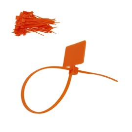 Crapyt 100 PCS Nylon Cable Zip Ties with Lable Tag Bright Orange 6 Inch Reminding Plasitic Wire Ties Cord Tags Marker Label Indoor/Outdoor Self-Locking Home,Office,School,Mall Reminding Heavy Duty