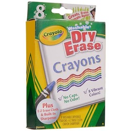 Binney & Smith Dry-Erase Crayons Classic Box of 8