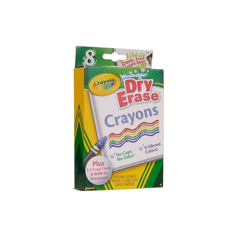 Binney & Smith Dry-Erase Crayons Classic Box of 8