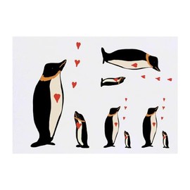 Azeeda 4 x 'Pinguin-Eltern und Baby' Temporäre Tattoos - Wasserfest, Hautfreundlich & Ungiftig · Transfers in Verschiedenen Größen (TO00073706)
