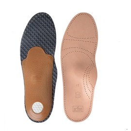 Tam Ortopedik Topuk Dikeni Ve Içe Basma Önleyici Gerçek Deri Tabanlık, Düz Tabanlar için Kemer Destekli Hakiki Deri Ayakkabı İç Tabanı (40)