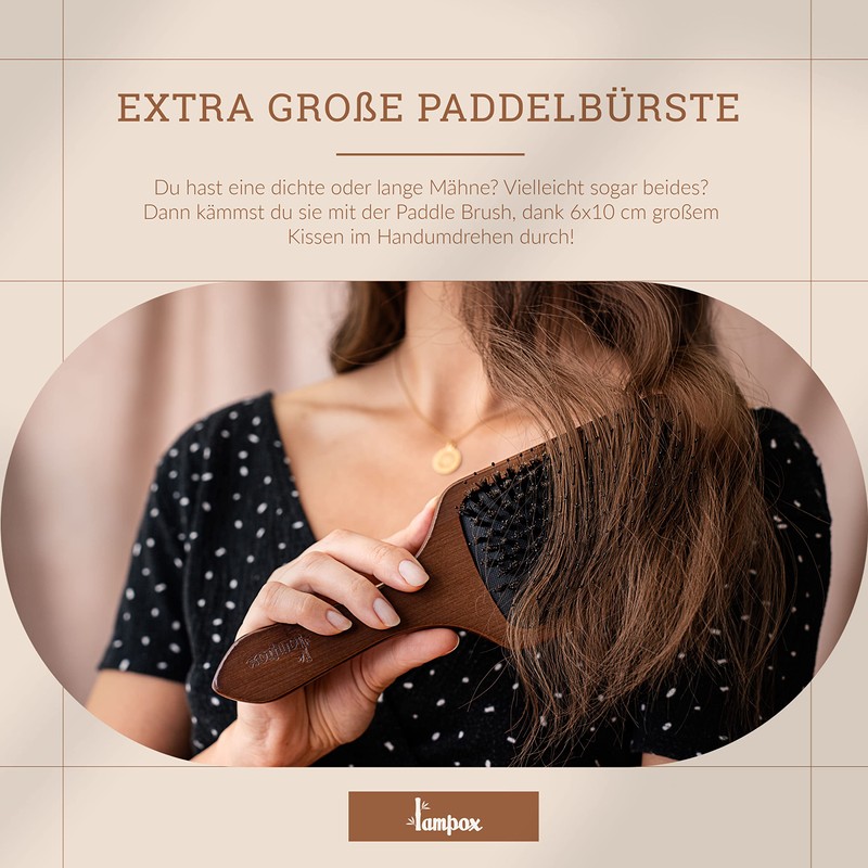 lampox Hair Brush Paddle Brush Paddle Brush Paddle Brush Detangling