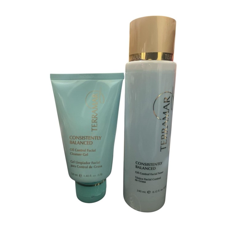 Set Gel Limpiador Y Tónico Facial Control De Grasa Terramar