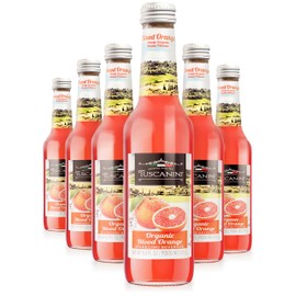 Tuscanini Organic Blood Orange Soda (6 Pack) Contains 16% Real Juice! No Food Coloring or Artificial Flavors, Imported From Italy