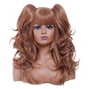 Rugelyss Long Wavy Light Brown Pigtail Wigs for Women with