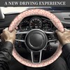 ASJHFDIR Car Steering Wheel Cover, Universal 15 Inch Non-Slip Breathable