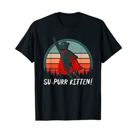Funny Super Kitten | Retro Cat Superhero | Cats Lover T-Shirt