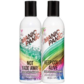 MANIC PANIC Shampoo & Conditioner Set for Color Treated Hair - Extend Color, Moisturize & Volumize - Repair Damaged Hair & Prevent Tangling - Sulfate & Paraben Free, Vegan & Cruelty Free (8oz Bottles)