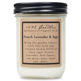 1803 Candles - 14 oz. Jar Soy Candles - (French Lavender & Sage)