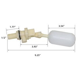 1/2 Inch Float Ball Valve,Water Float Valve for Automatic Livestock Waterer Bowl, Horse Goat Dog Water Trough,Pool, Aquariums(2 pack)